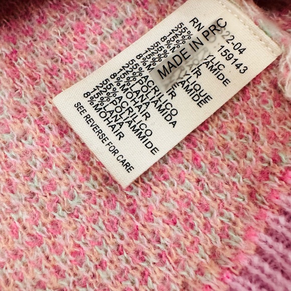 FRNCH Pastel Floral Crewneck Sweater - Pink, Mint, Peach - Picture 5 of 7